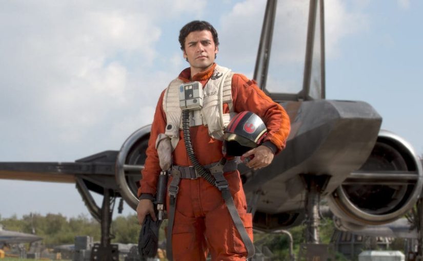 Ace space fighter Poe Dameron about to jump in a ship and blow stuff up.